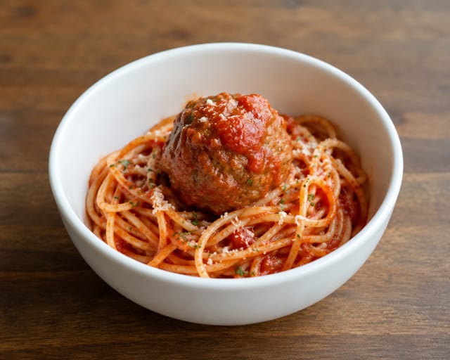Kids Pasta and Meatball.